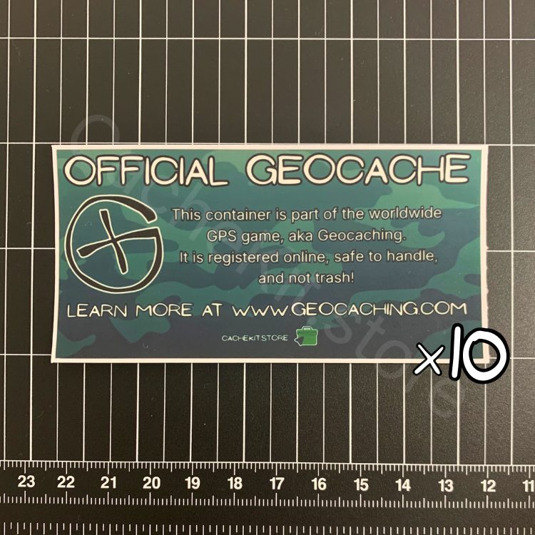 Geocache Sticker – Small | 10 Pack